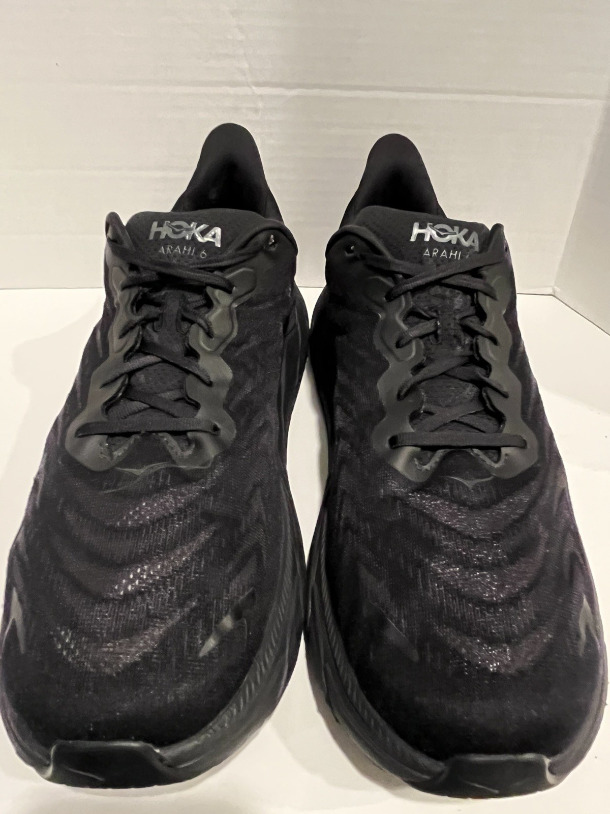 HOKA Arahi 6 Mens Stability Running Walking Shoe Black/Black Size 15D