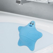 Blue Silicone Bathtub Overflow Drain Cover