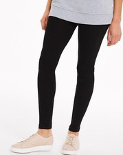 Damen Frauen einfache dehnbare Baumwolle Elasthan volle Länge weiche Leggings Hose
