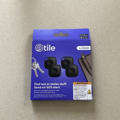 TILE BY LIFE360 MATE BLUETOOTH TRACKER SCHLÜSSELFINDER ITEM LOCATOR - 4ER PACK