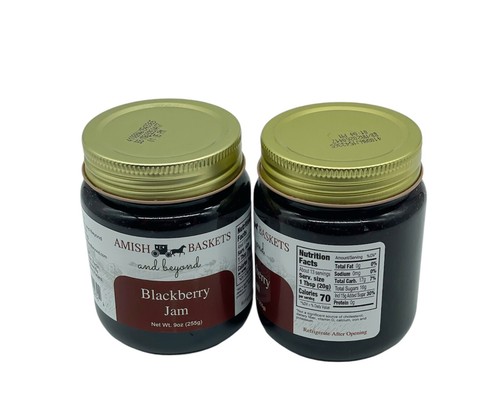 Mermelada Amish Blackberry sin azúcar agregada sin OGM totalmente natural - 8 oz - 2 frascos - Imagen 2 de 6