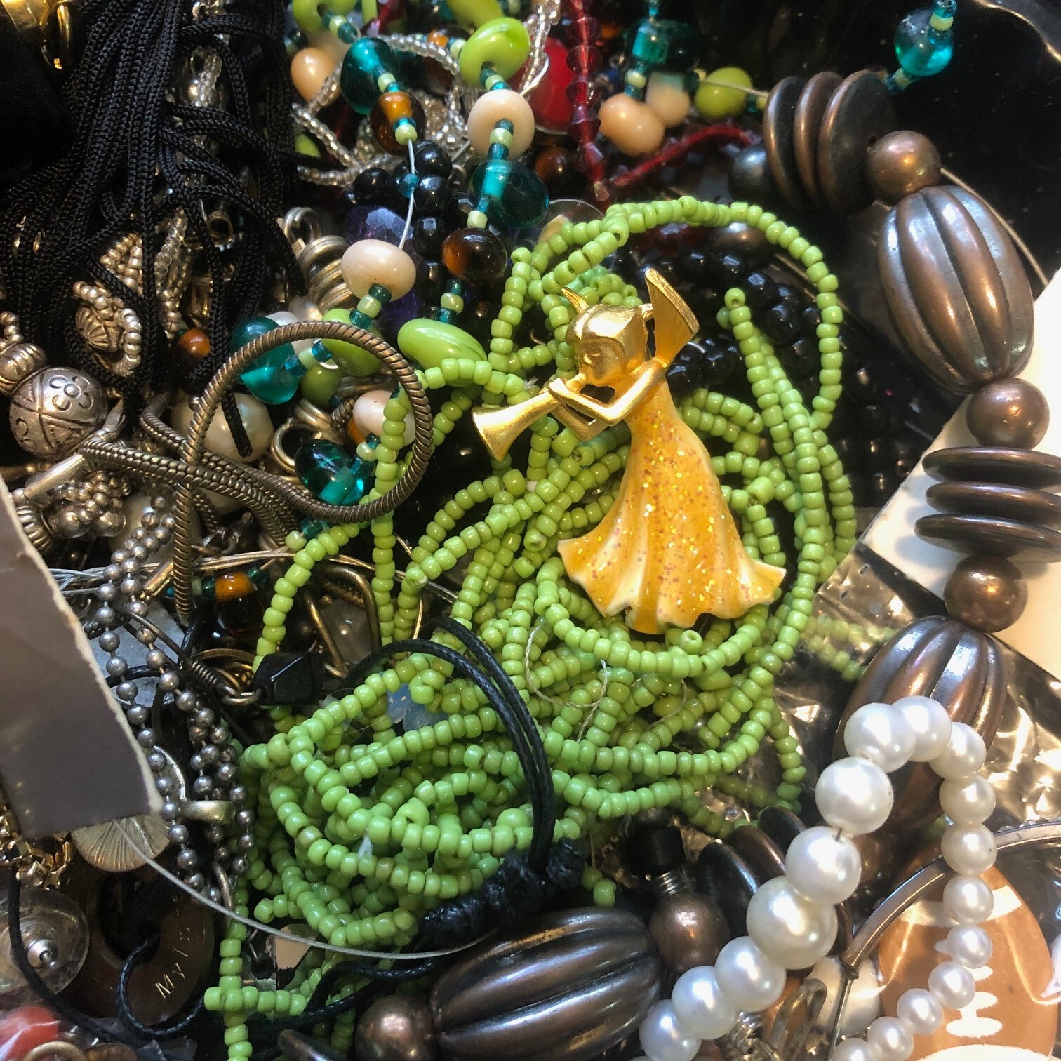 Lot of Costume Fashion Jewelry SMALL FLAT RATE BOX Great for Mixed