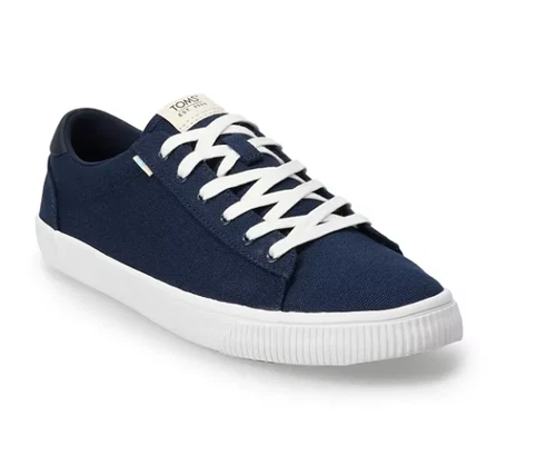 TOMS Mens Carlson Blue Canvas Sneakers SHOES   12M   #10016158  NWOB