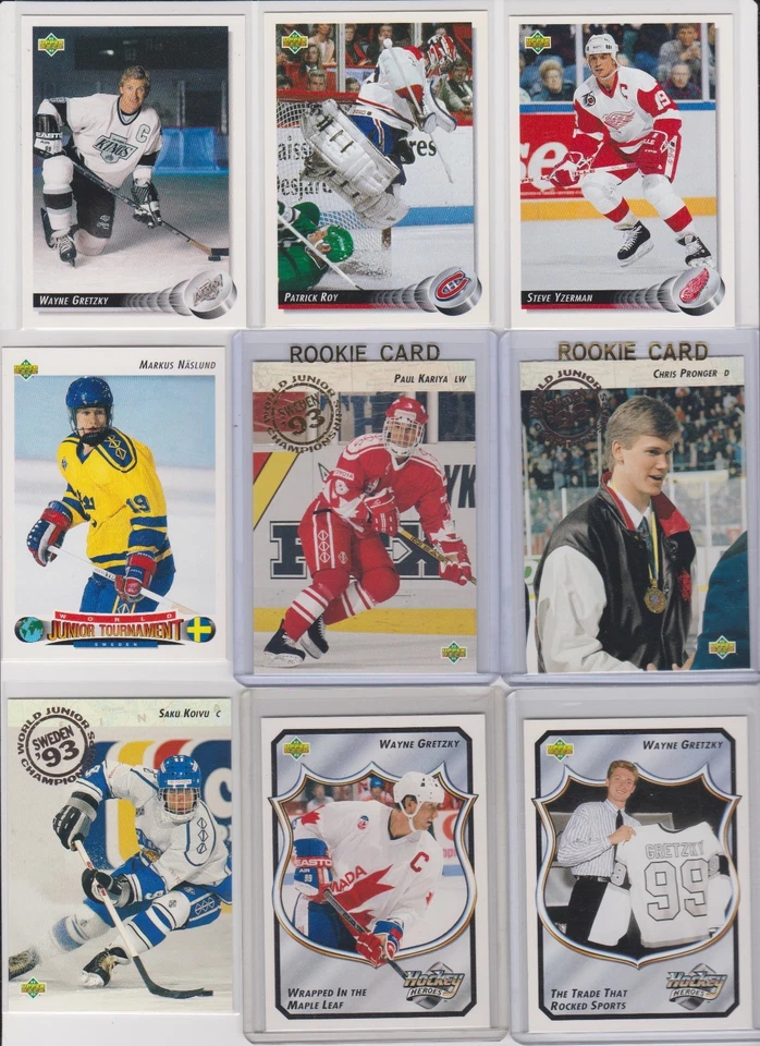 1992-93 Upper Deck Hockey U-pick NM you pick base stars RC rookie HOF inserts - Image 1 of 1