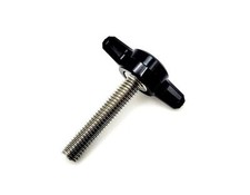 10-32 x 1" Fine Thread 304 Stainless Thumb Screws Black Tee Wing T Bolts 4pk