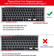 Cover for Acer Chromebook 315 CB315 - Chromebook 715 CB715 15.6 w 2PCS Keyboard