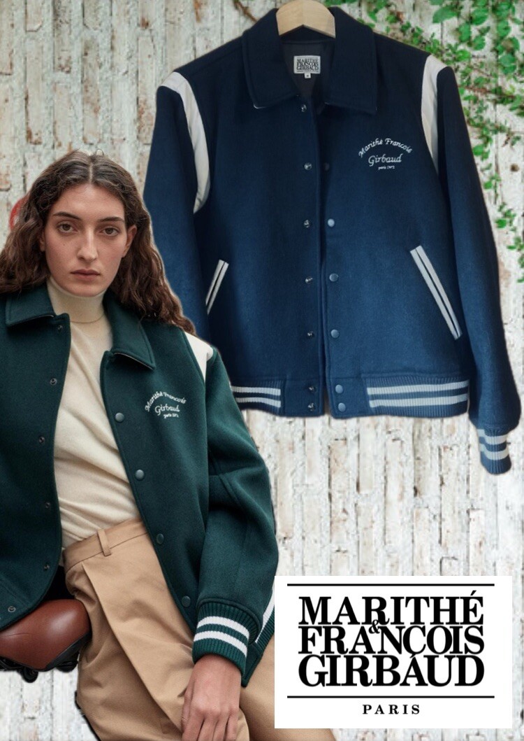 MARITHE FRANCOIS GIRBAUD : Chain Logo Varsity Bomber Jacket