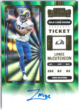 2022 Contenders LANCE McCUTCHEON RC Foil Auto Wild Card!!! RAMS