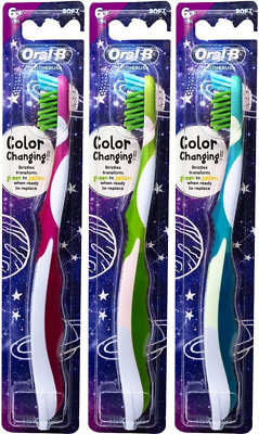 Pro-Health Junior Crossaction Galaxy Toothbrush, Ages 6+, Soft - Pack of 3