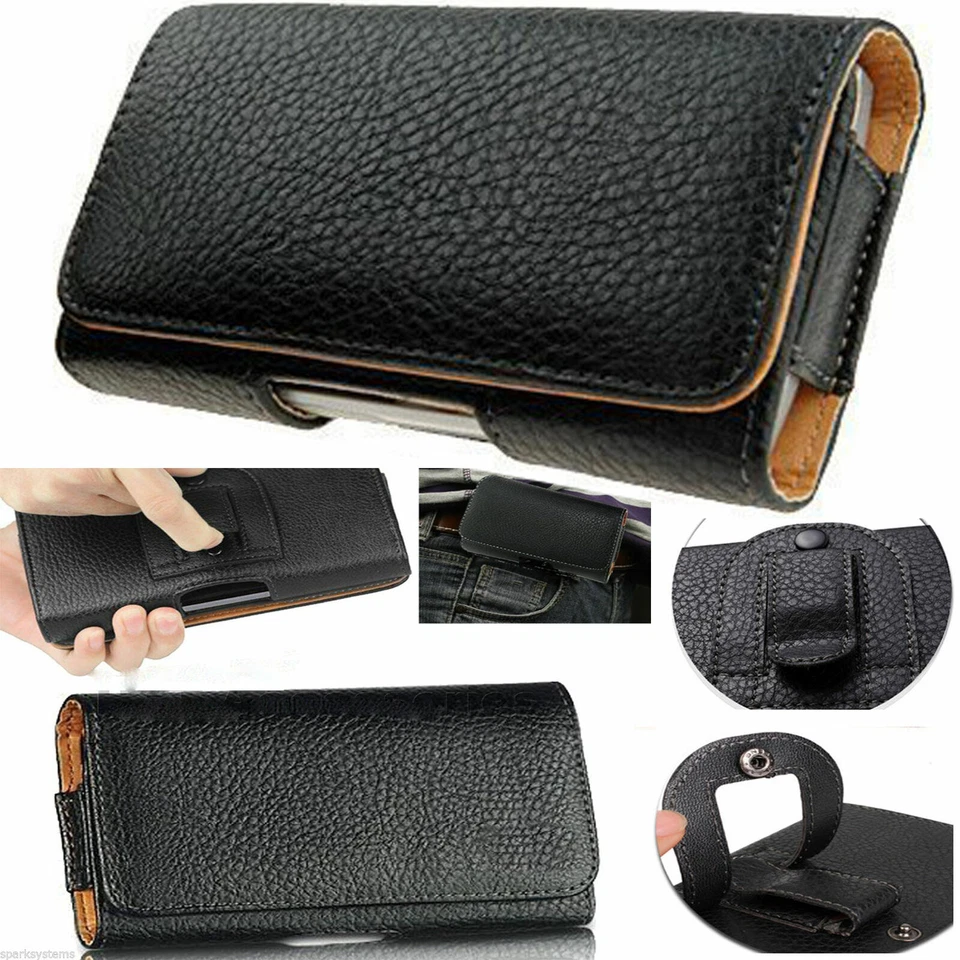 Universal PU Leather Belt Pouch Wallet Clip Hip Loop Case Cover For All Phones - Image 2 of 4