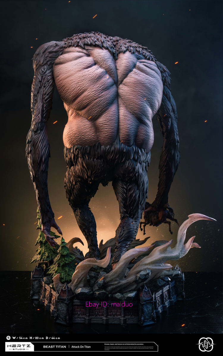 Hertz Studio Beast Titan Zeke Jaeger Resin Figure Statue 80cm | eBay