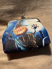 Mimi Halloween Change Purse With Pumpkin Scarecrow