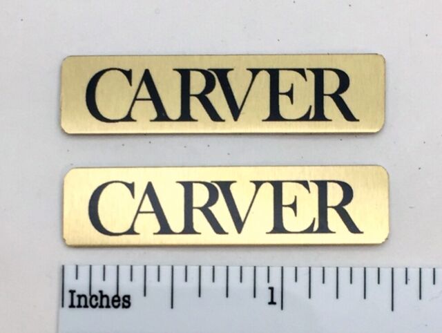 Carver Speakers Badge Pair - Custom Made Aluminum