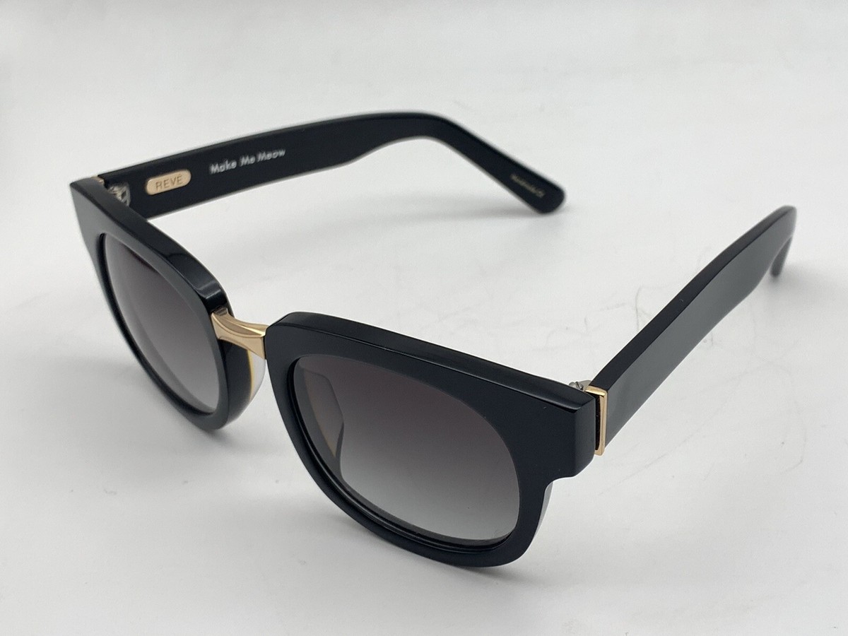 REVÉ BY RENÉ Woman SUNGLASSES Black Make Me Meow Hand Made 