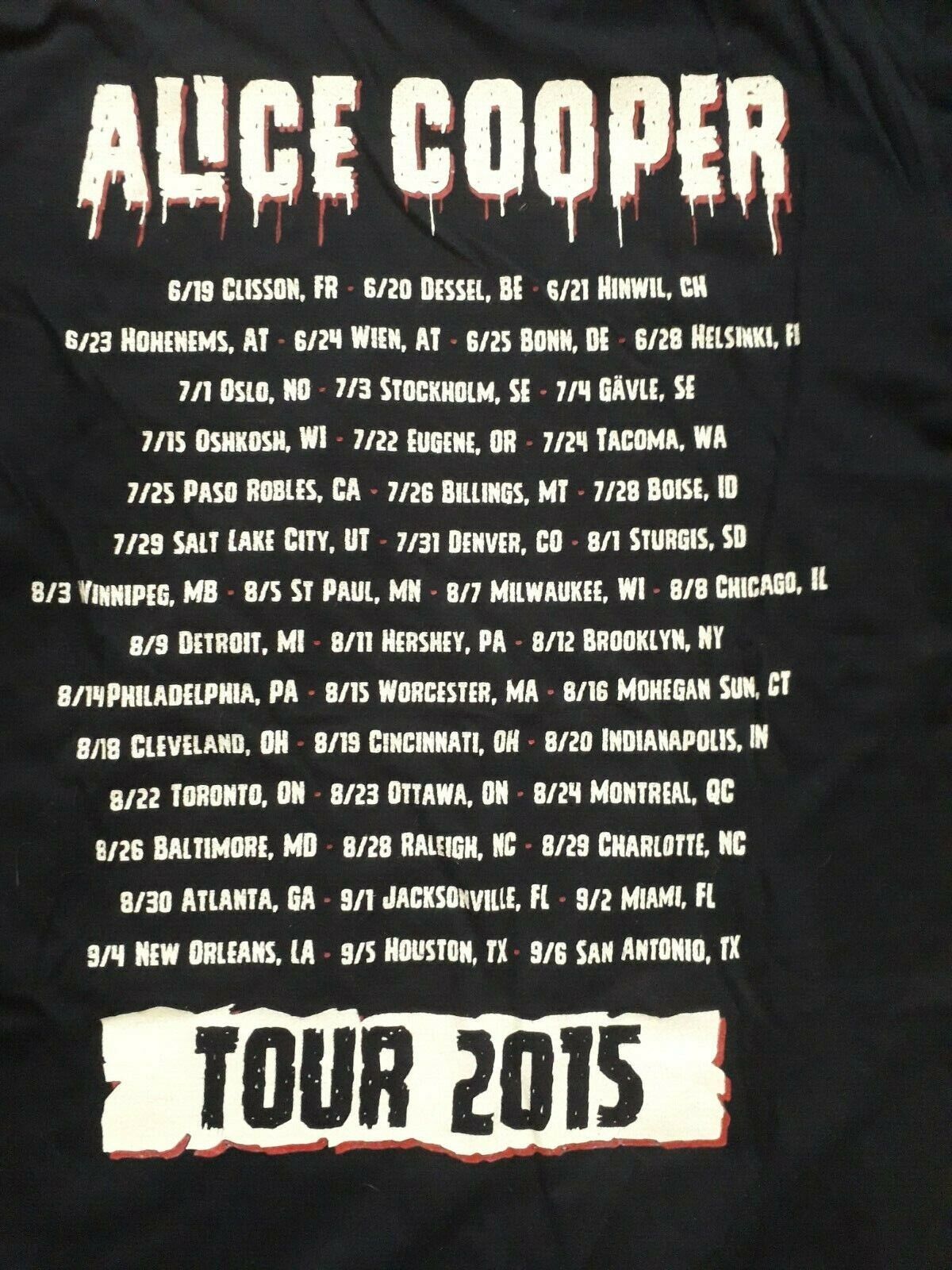 ALICE COOPER I'm Watching You Vintage 2015 Tour T… - image 6