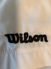 Wilson Boys Basketball Gym Shorts SZ Large L White Drawstring Pockets Athletic