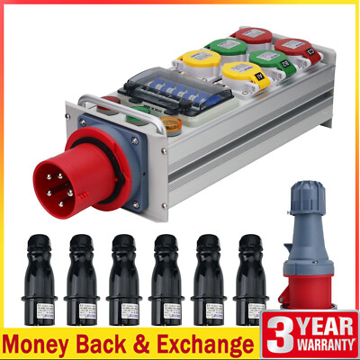 35KW 6-Way Industrial Plug Distribution Box 63A Power Distribution Box for Stage
