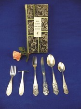 BERNDORFER MÄRCHEN Kinder BESTECK Silber versilbert 90 + Original Kasten um 1950