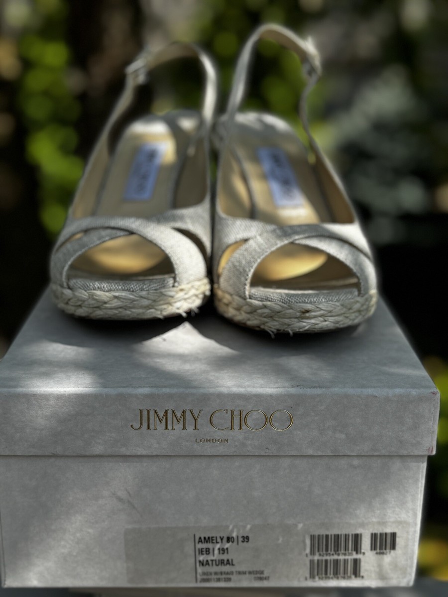 Wedges Amely 80 Jimmy Choo Jimmy Choo Amely 80 Leather Slingback