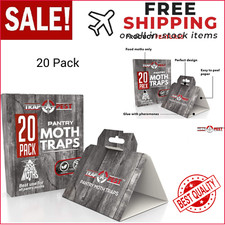 20 Pack Pantry Moth Traps - Safe And Effective For Food And Cupboard - Glue With