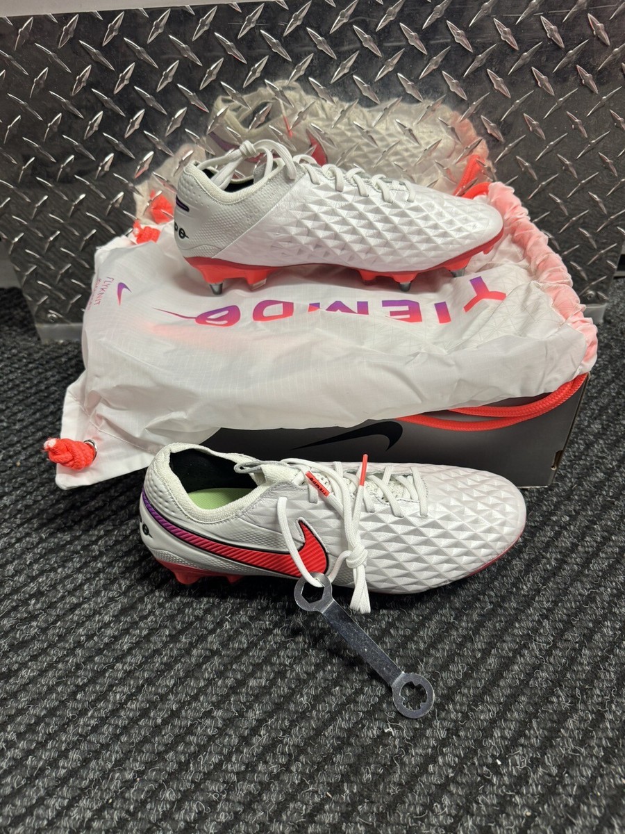 Nike Legend 8 Elite SG-PRO White Flash Crimson CJ6085 164 Men's