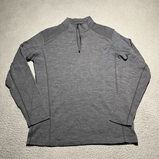 Kuhl 1/4 Zip Pullover Mens Small Gray Stretch Long Sleeve Mock Neck Logo Casual