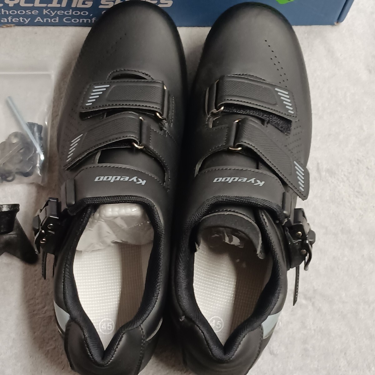 Kyedoo Mountain Bike Cycling Shoes Clip In Men Women-Black 