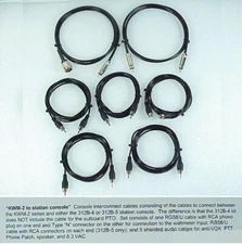 Collins Premium Cable Set the KWM-2 /2A to the 312B-5 Console With Belden RG-58U