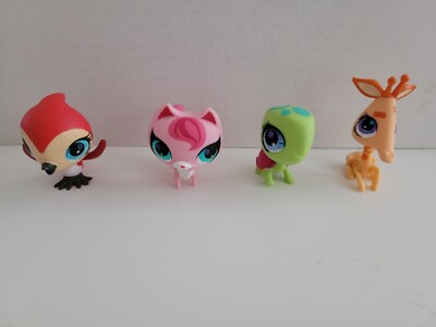 Littlest Pet Shop #2757 #2747 #2748 #2749 - Woodpecker, Persian, Giraffe, Turtle
