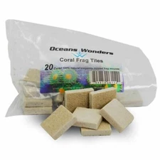 Agrocrete Coral Frag Tiles 1.25" x 1.25" (20 pc) - Oceans Wonders