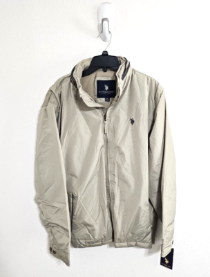 U.S. Polo Assn. Full Zip Jacket  110078 Men's Grean  Jacket Rain Caot Tan