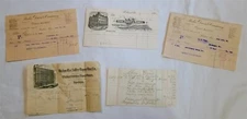 Vintage Billhead Receipt Lot Cook Everett Pennell Druggists etc 1891 1908