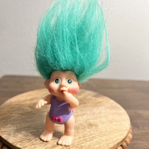 Applause Magic Trolls Baby Vtg 1991 vintage Blue Hair