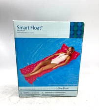 SMART FLOAT Lounge Pool Float; 250 lb. Support; Body Contour 86”x32”; PINK