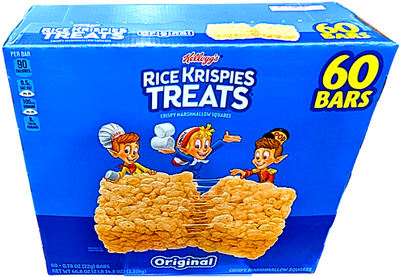 60個☆RICE KRISPIES TREATS (Original) Kellogg's Original Rice Krispies Treats 60 Count Box EXP 07/2026