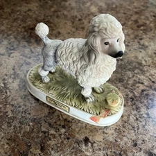 Vtg 1975 Lionstone French Poodle Sculptured Porcelain Whisky Decanter- Empty 