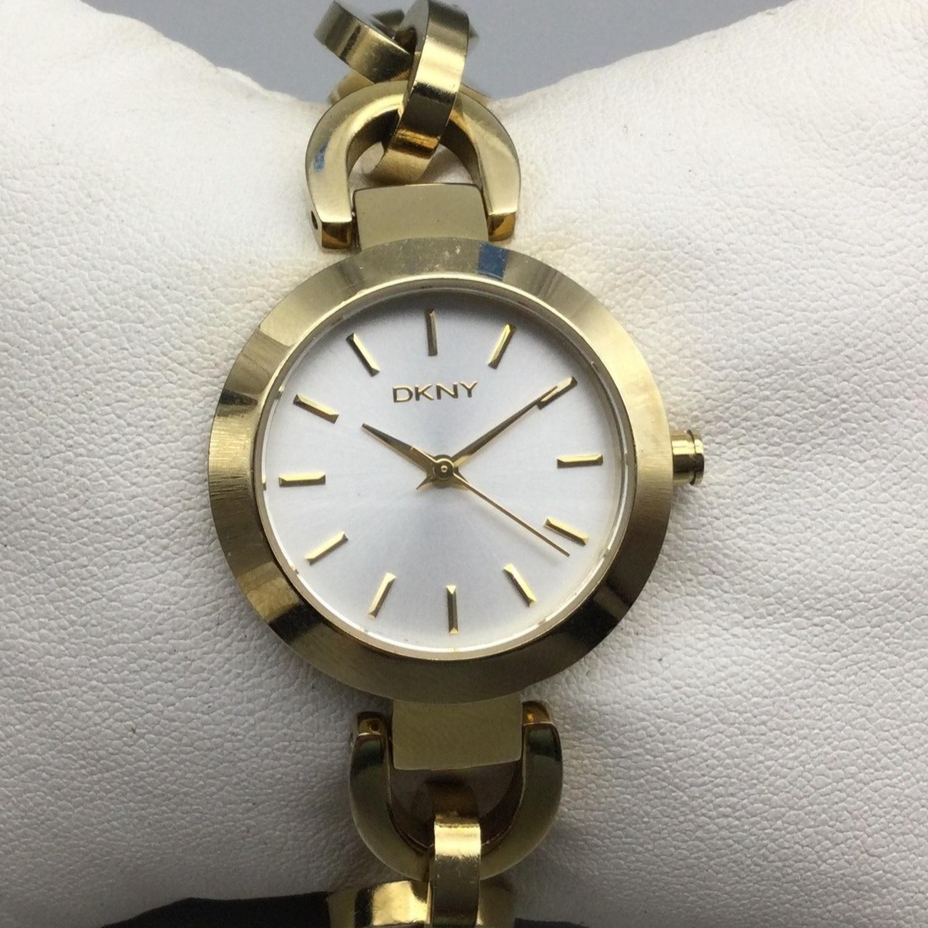 DKNY LADIES LUXURY DRESS WATCH GOLD ION PLATED BANGLE NY8128 DKNY Women main image 2