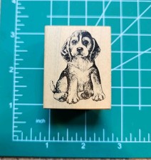 inkadinkado rubber stamp ADORABLE Puppy EUC Comb ship B12