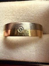 Men’s Gold Titanium Diamond Ring