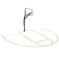 Basketball Court Marking Kit Foldable Design Basketball Court Stencil Kit for...