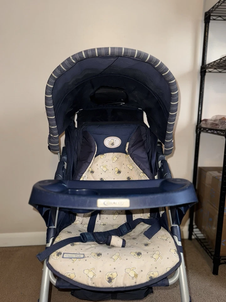90’s/Early Y2K Graco Classic Pooh Stroller - Image 3 of 4
