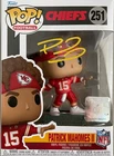 Patrick Mahomes Signed auto Kansas City Chief Funko Pop #251 w/PROOF BECKETT