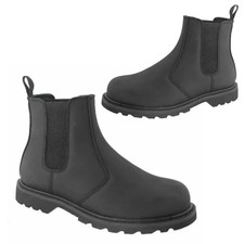 MAXSTEEL MENS SLIP ON CHELSEA DEALER SAFETY WORK GOODYEAR WELTED BOOTS SIze 7