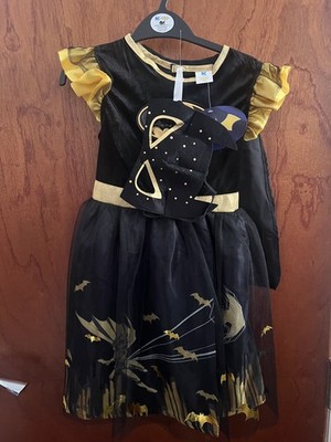 Tu DC Fledermaus Mädchen   Kostüm Halloween Buch Tag Alter 7-8 Jahre Neu mit Etikett
