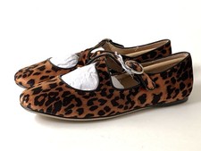 Women  s Tasmin Leopard Print Flats   A New Day, Brown Size 7  NEW