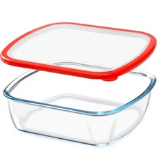 9 x 9 Glass Baking Dish with Lid, 9 x 9 Baking Pan, 2.75QT LARGE and DEEP Bak...