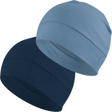 Cotton Skull Caps for Men Women,2-Pack Lightweight Beanie Sleep Hats Breathable