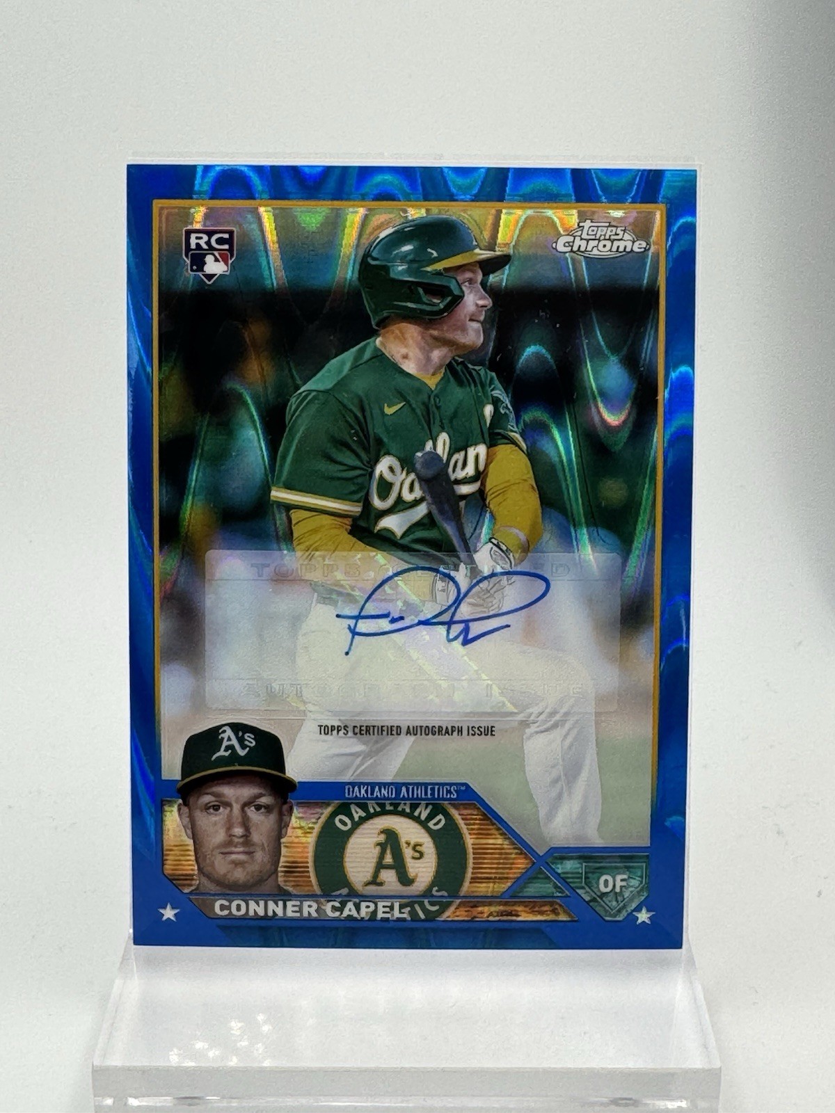 2024 Topps Chrome Conner Capel RC Blue Refractor Auto /150 Oakland A’s 🔥