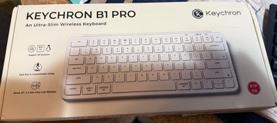 Keychron B1 Pro Ultra Slim 2.4G Wireless Keyboard - for Windows & Mac--WHITE