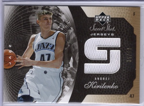 2005-2006 Sweet Shot Basketball Andrei Kirilenko Game Used Jazz Jersey Card #d